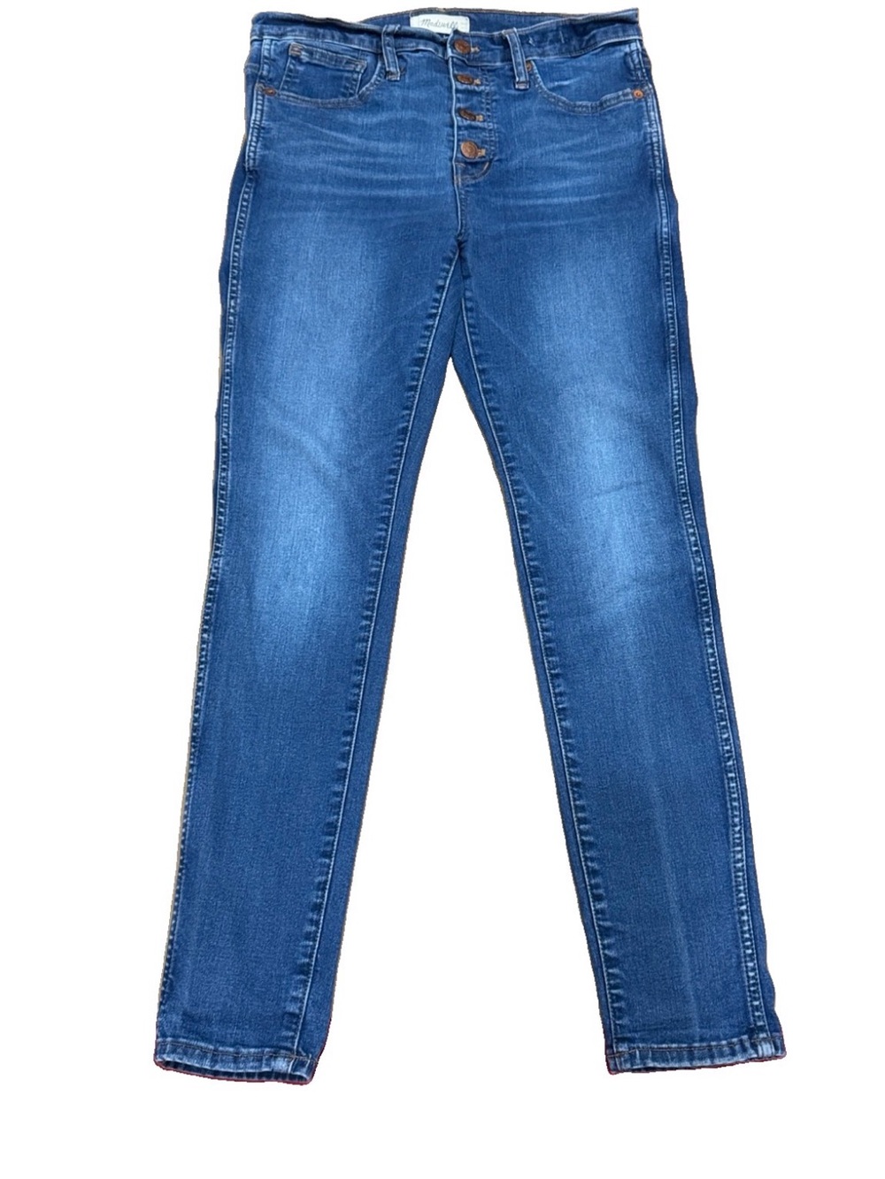 Madewell 10” High-Rise Button-Front Skinny Jeans Daventry Wash 29 - Retail $136